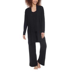 Honeydew Ladies Pajamas Athletic Top Cardigan Shirt Pants 3 pc Modal Lounge Set